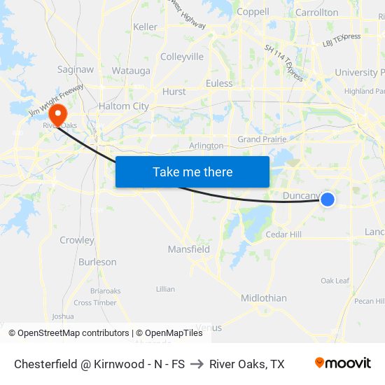 Chesterfield @ Kirnwood - N - FS to River Oaks, TX map