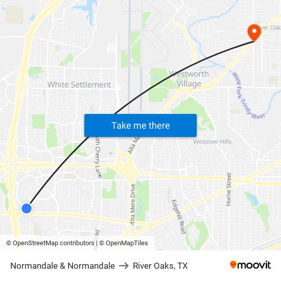 Normandale & Normandale to River Oaks, TX map