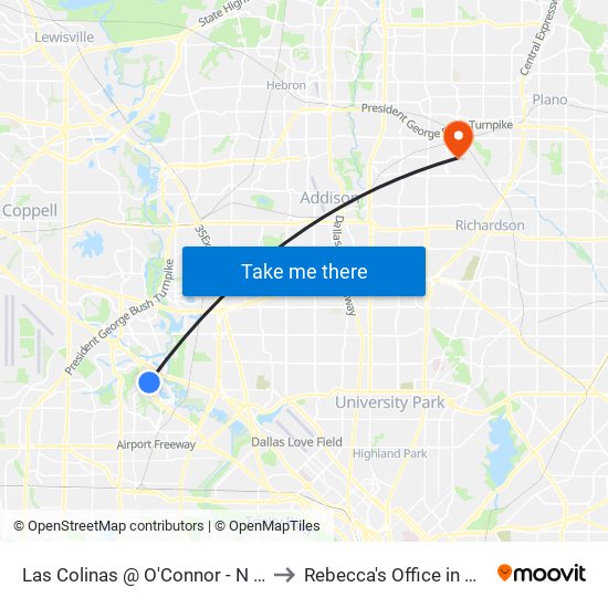 Las Colinas @ O'Connor - N - FS to Rebecca's Office in OGS map