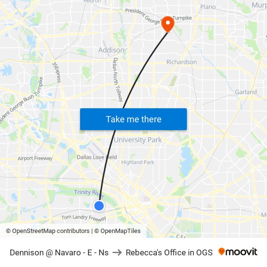 Dennison @ Navaro - E - Ns to Rebecca's Office in OGS map