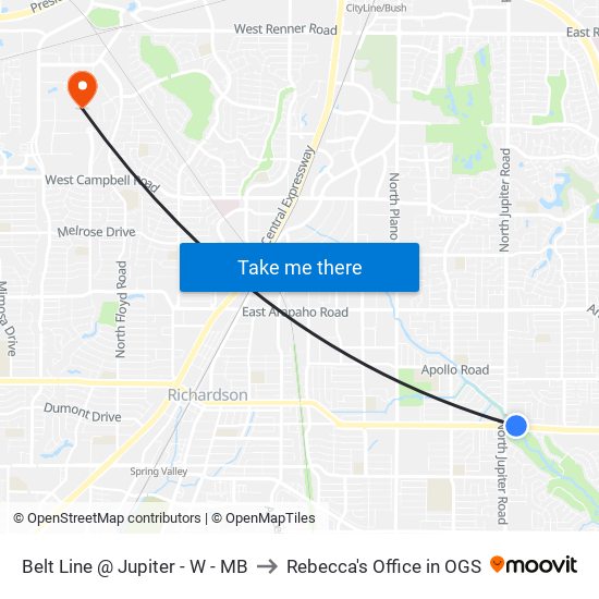 Belt Line @ Jupiter - W - MB to Rebecca's Office in OGS map