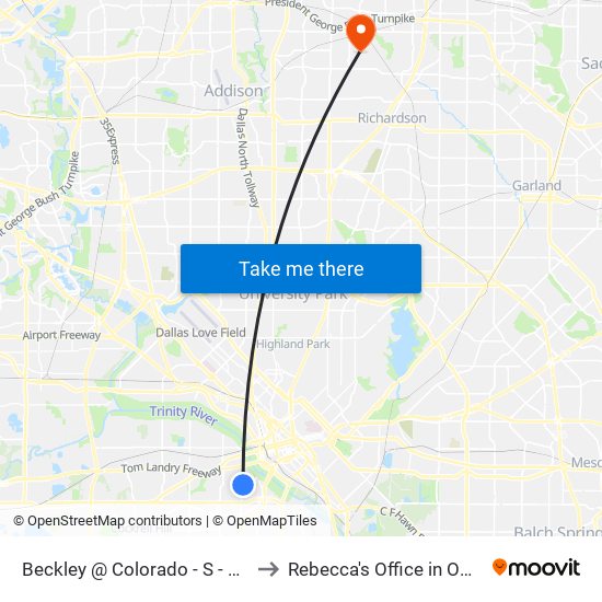 Beckley @ Colorado - S - Ns to Rebecca's Office in OGS map