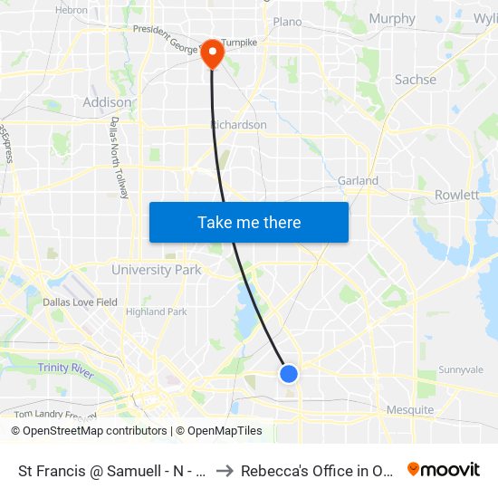St Francis @ Samuell - N - FS to Rebecca's Office in OGS map