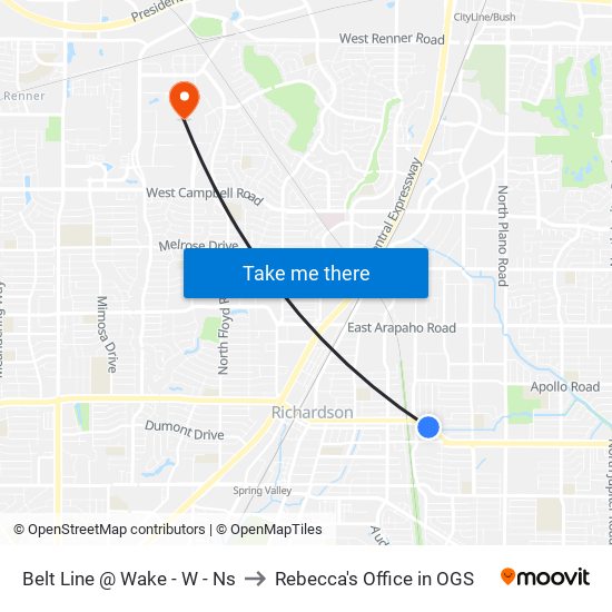 Belt Line @ Wake - W - Ns to Rebecca's Office in OGS map