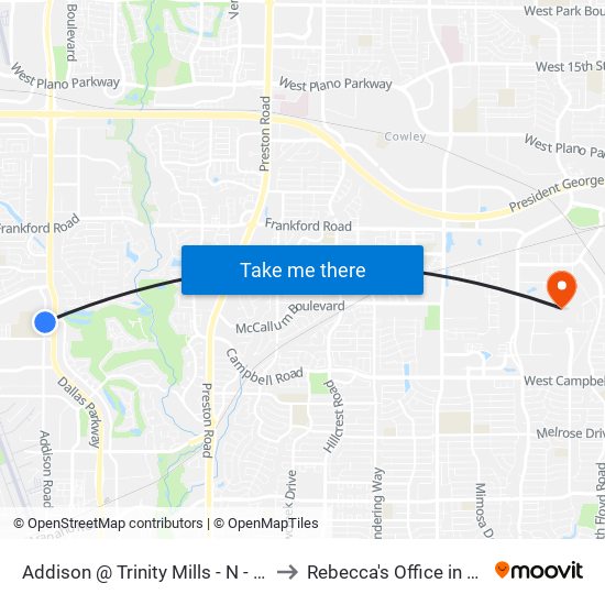 Addison @ Trinity Mills - N - Mb1 to Rebecca's Office in OGS map