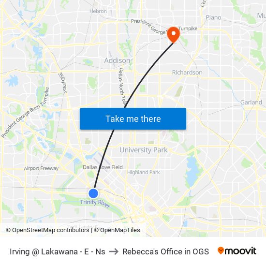 Irving @ Lakawana - E - Ns to Rebecca's Office in OGS map