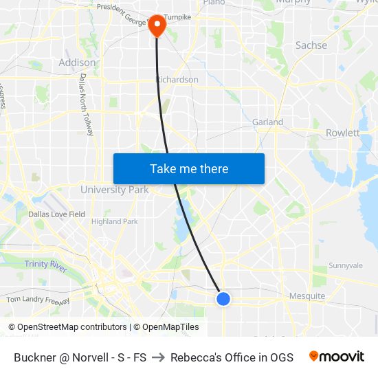 Buckner @ Norvell - S -  FS to Rebecca's Office in OGS map