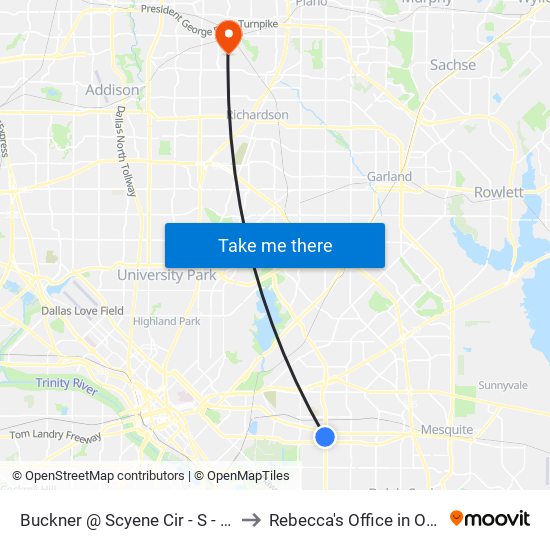 Buckner @ Scyene Cir - S - Ns to Rebecca's Office in OGS map