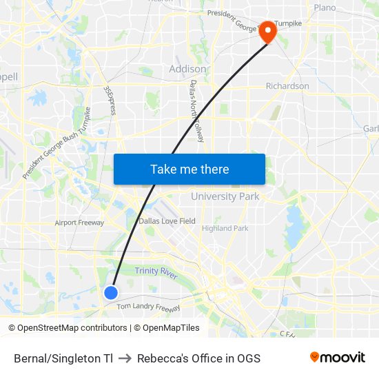 Bernal/Singleton Tl to Rebecca's Office in OGS map