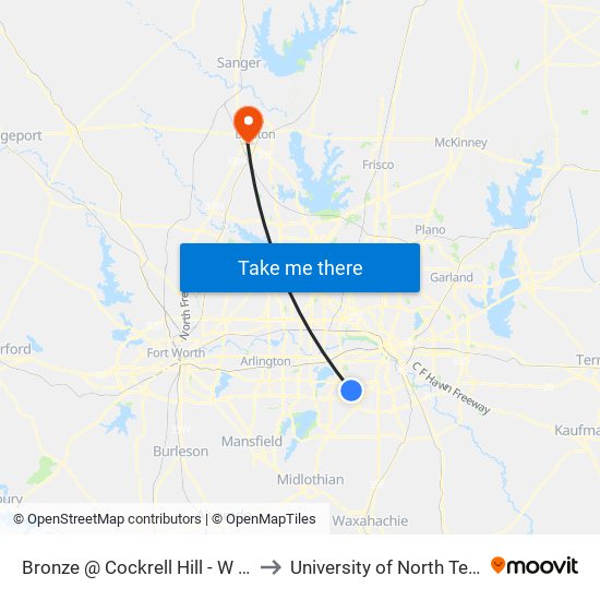 Bronze @ Cockrell Hill - W - FS to University of North Texas map