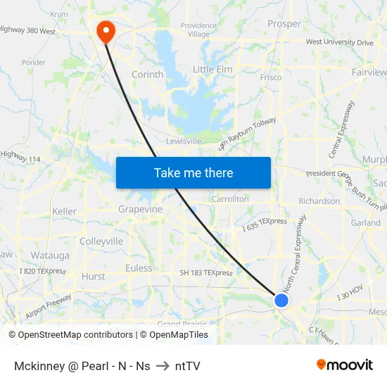 Mckinney @ Pearl - N - Ns to ntTV map