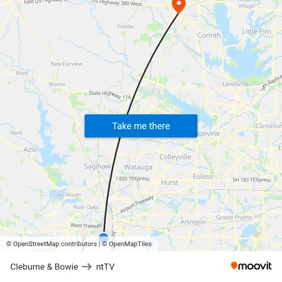 Cleburne & Bowie to ntTV map