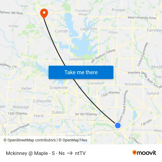 Mckinney @ Maple - S - Ns to ntTV map