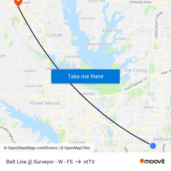 Belt Line @ Surveyor - W - FS to ntTV map