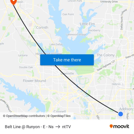 Belt Line @ Runyon - E - Ns to ntTV map