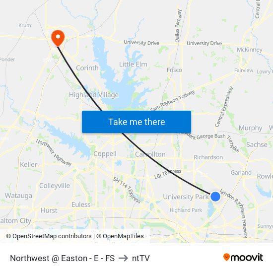 Northwest @ Easton - E - FS to ntTV map