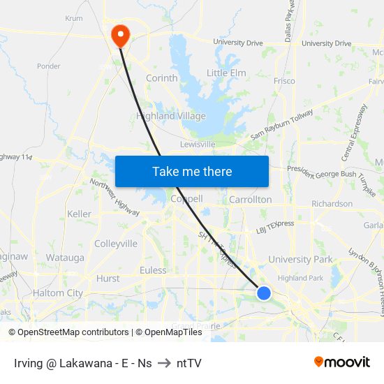 Irving @ Lakawana - E - Ns to ntTV map