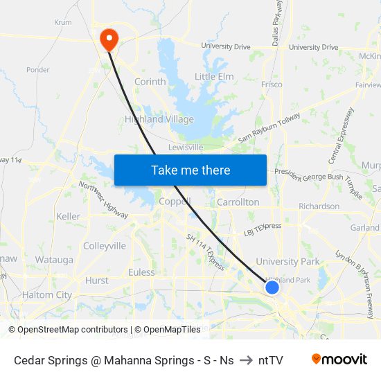 Cedar Springs @ Mahanna Springs - S - Ns to ntTV map