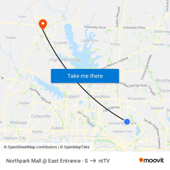Northpark Mall @ East Entrance - S to ntTV map