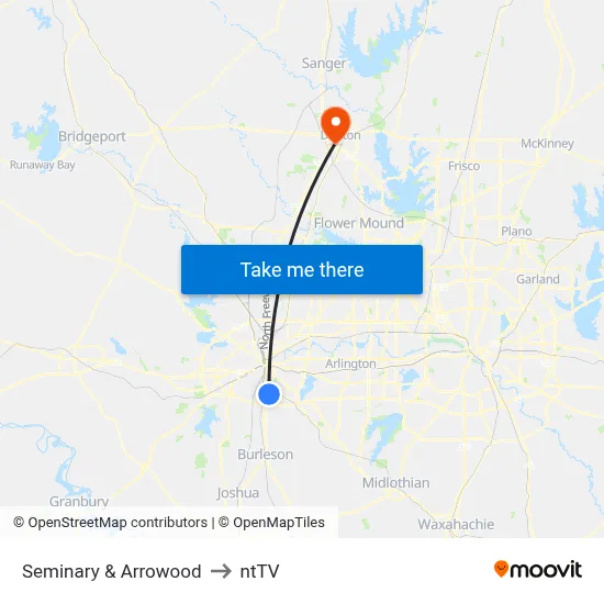 Seminary & Arrowood to ntTV map