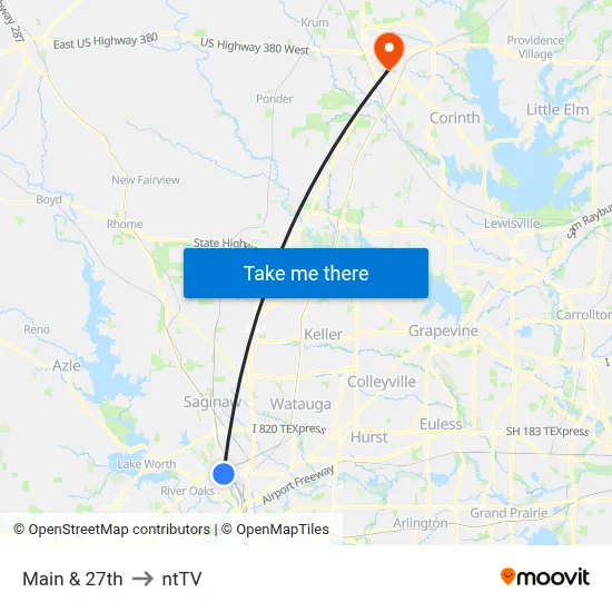 Main & 27th to ntTV map