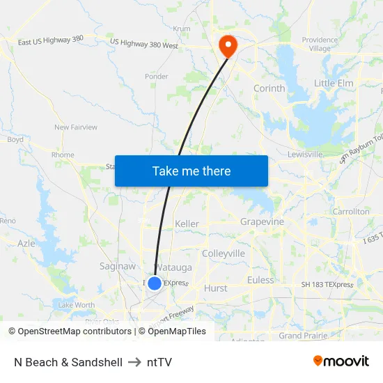 N Beach & Sandshell to ntTV map