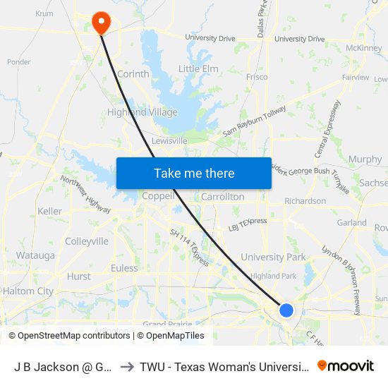 J B Jackson @ Grand - S - FS to TWU - Texas Woman's University Denton Campus map