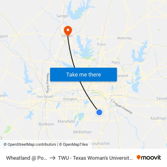 Wheatland @ Polk - E - MB to TWU - Texas Woman's University Denton Campus map