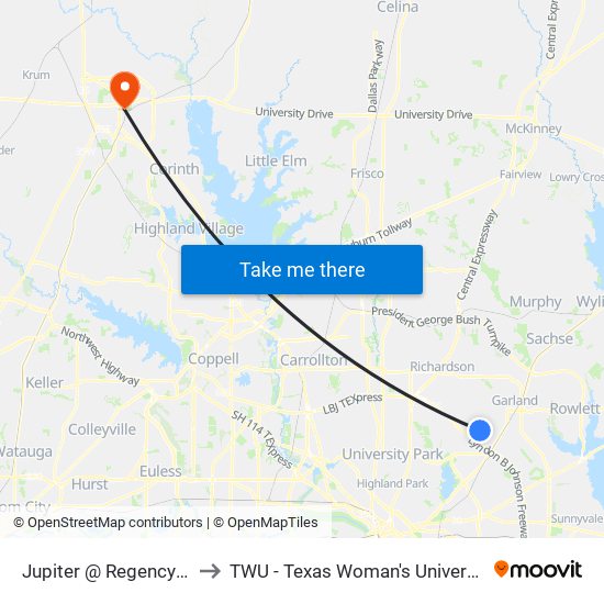 Jupiter @ Regency Crest - N - FS to TWU - Texas Woman's University Denton Campus map