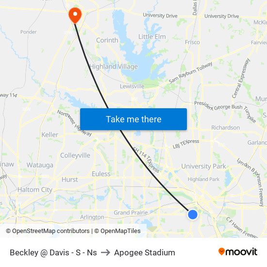 Beckley @ Davis - S - Ns to Apogee Stadium map