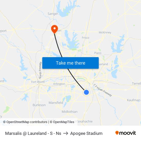 Marsalis @ Laureland - S - Ns to Apogee Stadium map