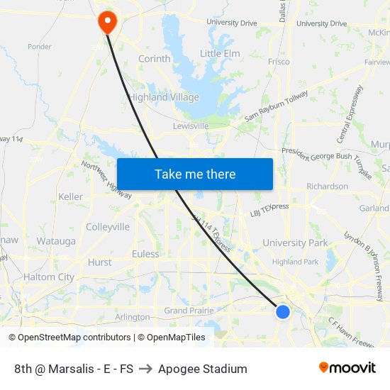 8th @ Marsalis - E - FS to Apogee Stadium map