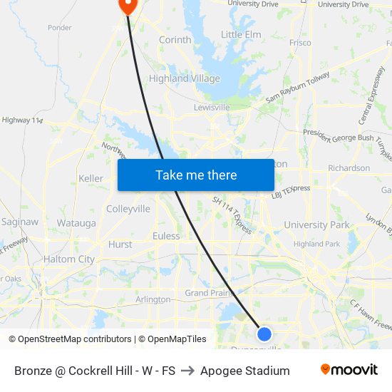 Bronze @ Cockrell Hill - W - FS to Apogee Stadium map