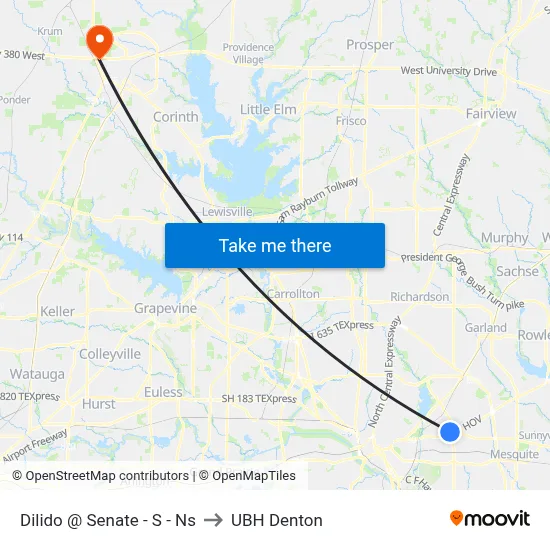 Dilido @ Senate - S - Ns to UBH Denton map