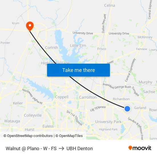 Walnut @ Plano - W - FS to UBH Denton map