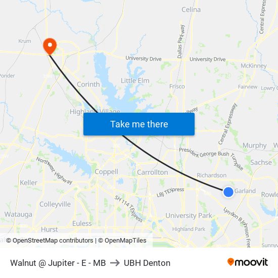 Walnut @ Jupiter - E - MB to UBH Denton map