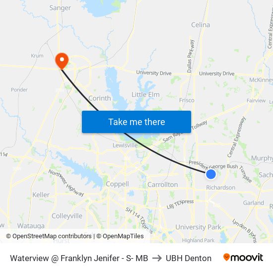 Waterview @  Franklyn Jenifer - S- MB to UBH Denton map