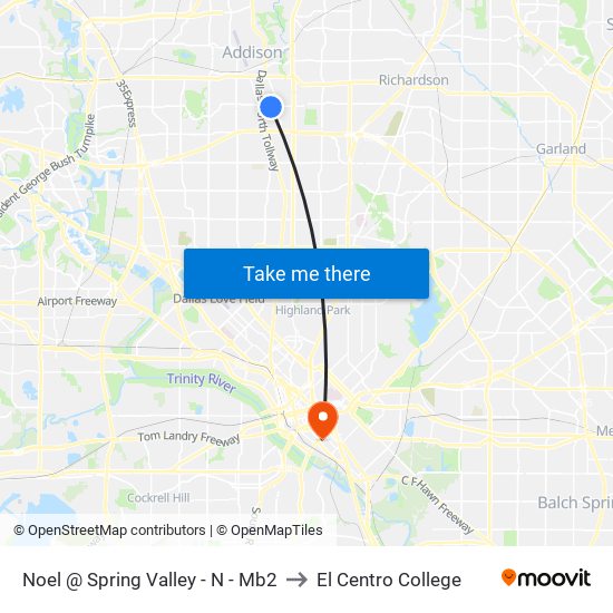 Noel @ Spring Valley - N - Mb2 to El Centro College map