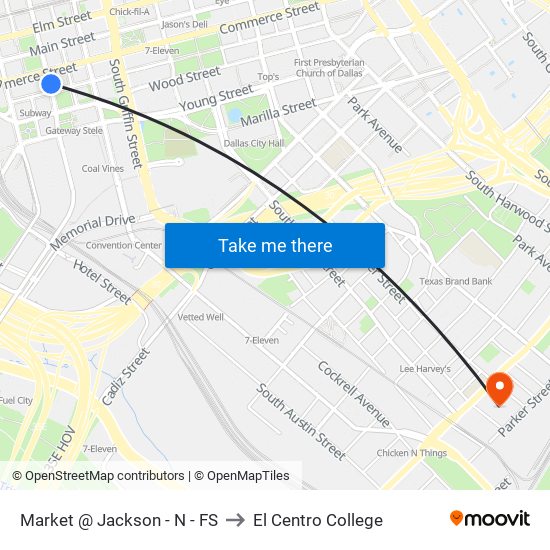 Market @ Jackson - N - FS to El Centro College map