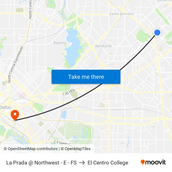 La Prada @ Northwest - E - FS to El Centro College map