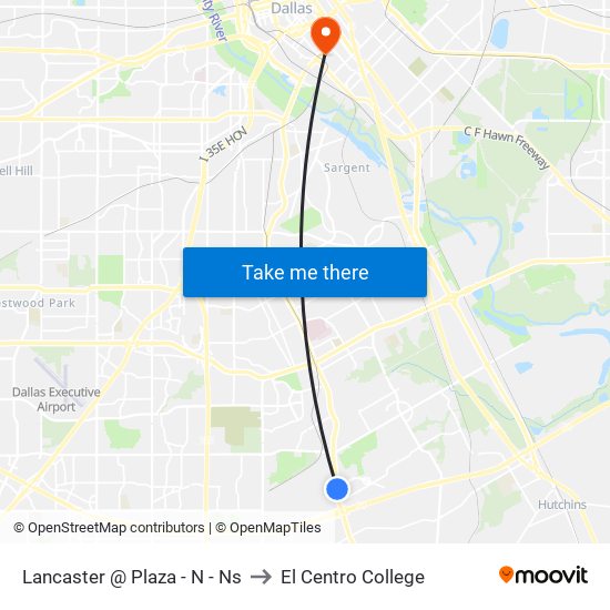 Lancaster @ Plaza - N - Ns to El Centro College map