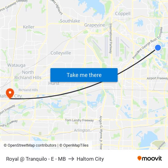 Royal @ Tranquilo - E - MB to Haltom City map