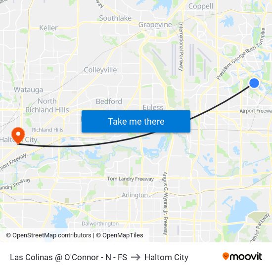 Las Colinas @ O'Connor - N - FS to Haltom City map