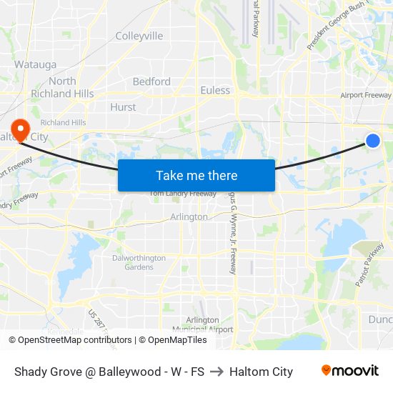 Shady Grove @ Balleywood - W - FS to Haltom City map