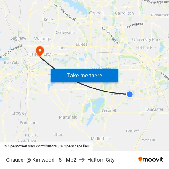 Chaucer @ Kirnwood - S - Mb2 to Haltom City map