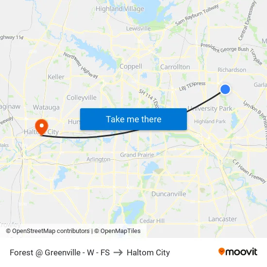 Forest @ Greenville - W - FS to Haltom City map