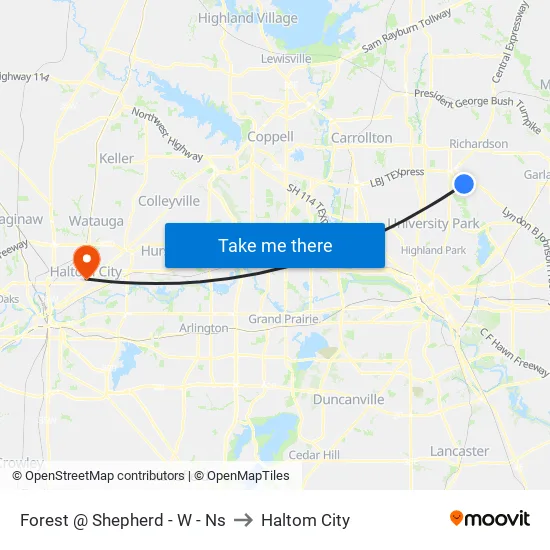 Forest @ Shepherd - W - Ns to Haltom City map