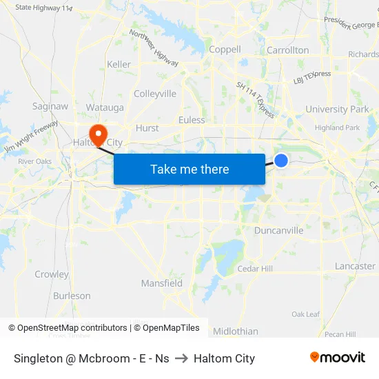 Singleton @ Mcbroom - E - Ns to Haltom City map
