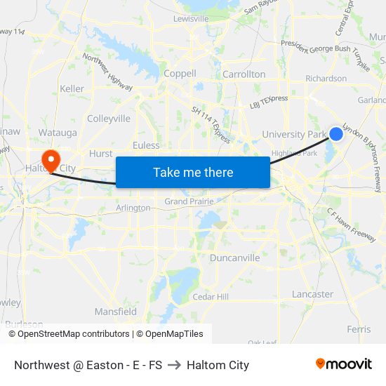 Northwest @ Easton - E - FS to Haltom City map