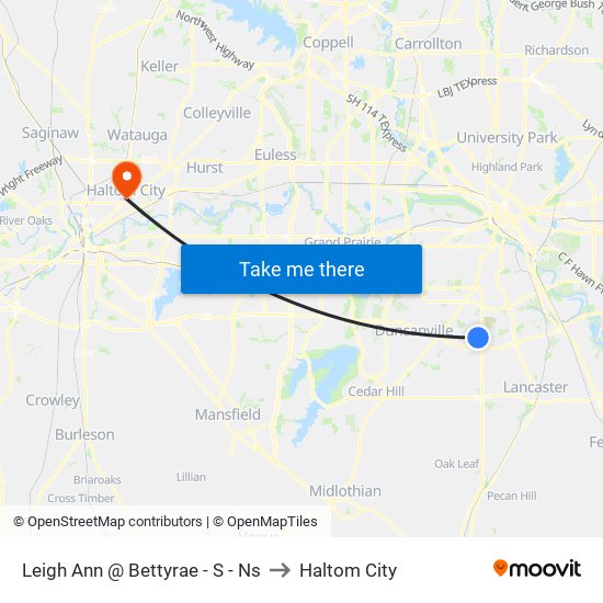 Leigh Ann @ Bettyrae - S - Ns to Haltom City map